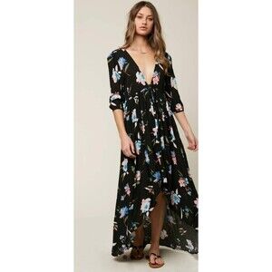 New O'NEILL Women's Boyce Maxi Dress Floral Black Size XS/S